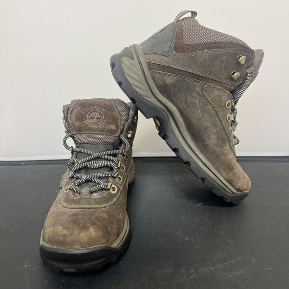 Timberland WMNS White Ledge Mid Waterproof Hiking Boots 8 Brown Leather 12668 FS - Picture 1 of 11